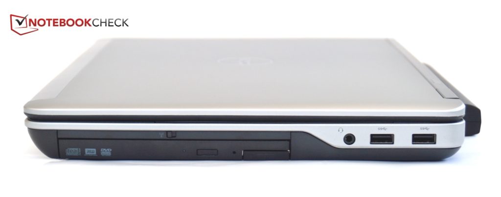 Cạnh phải Dell Latitude E6540: DVD, Âm thanh, 2x USB 3.0