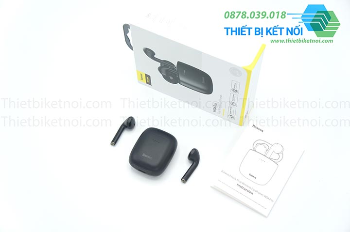 Tai nghe không dây Bluetooth Baseus Encok W04 Pro điều khiển chạm và sạc không dây